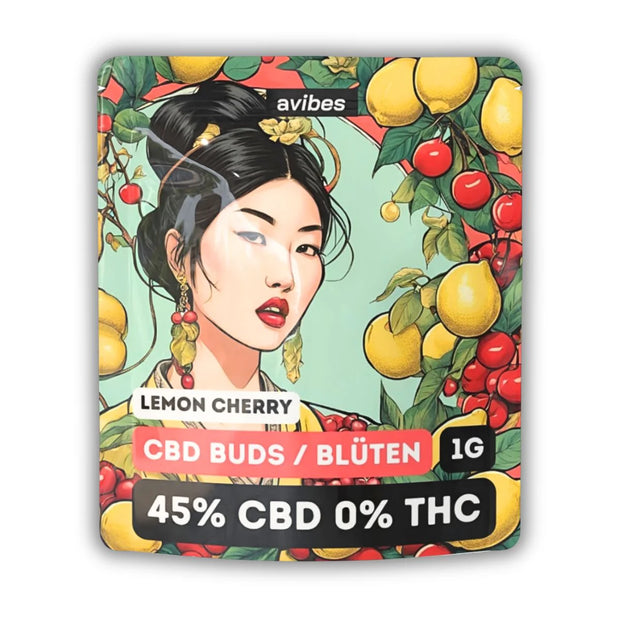 avibes® CBD Blüten | 45% CBD 0% THC | Lemon Cherry  🍋🍒