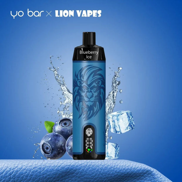 Yo Bar x Lion Bigpuff Vape (10.000 Züge) | Blueberry Ice💙❄️